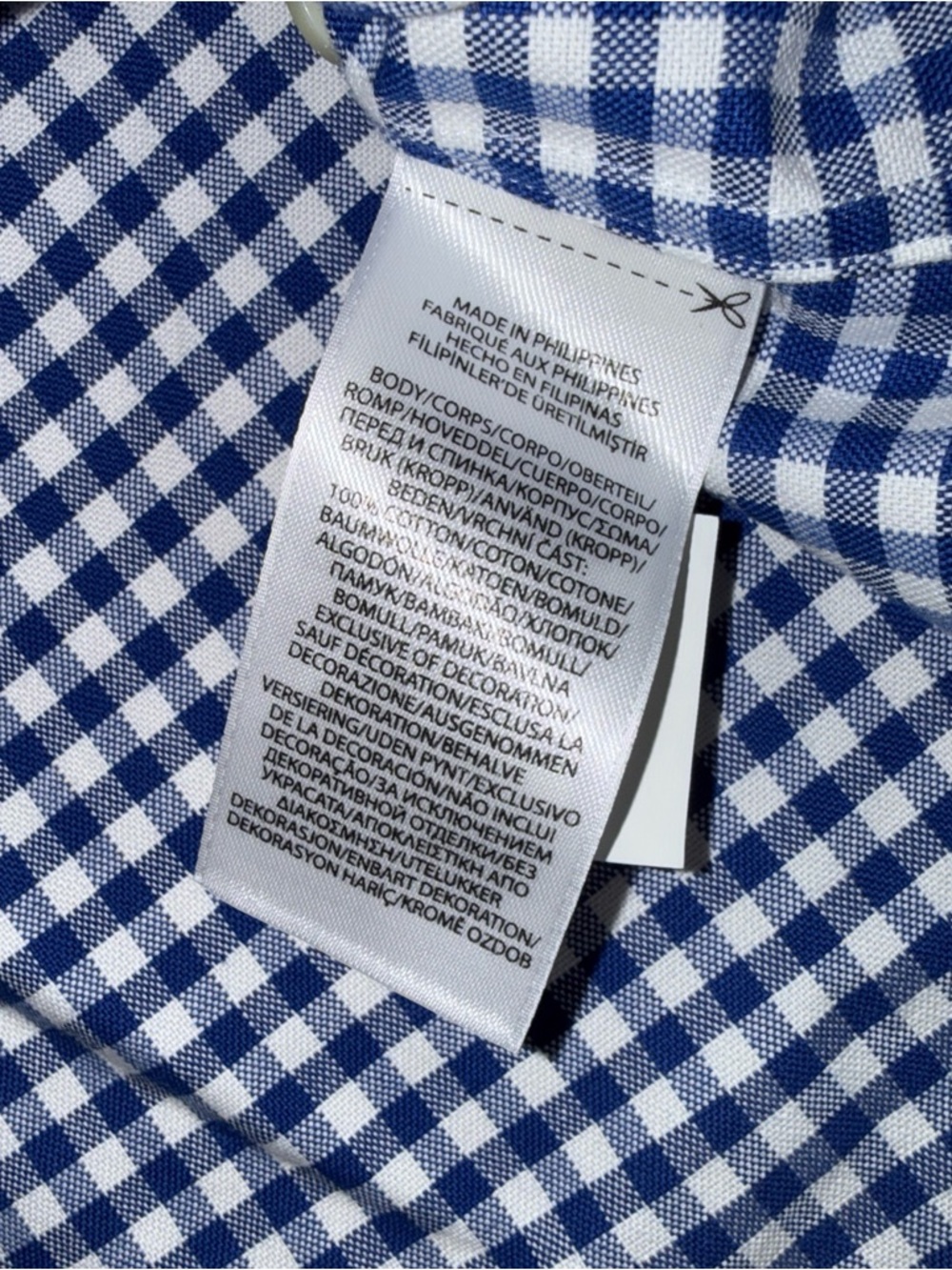 Ralph Lauren Blue and White Gingham Button-Down Shirt classic fit size medium - Picture 6 of 7